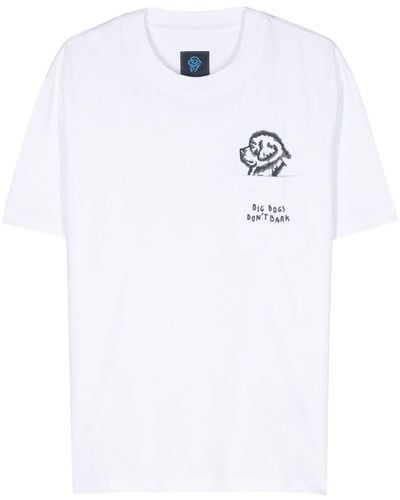 Fay X Pietro Tarzini T-Shirt mit Logo-Print - Weiß