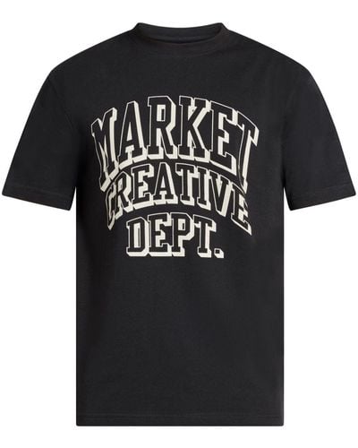 Market Logo-print Cotton T-shirt - Black