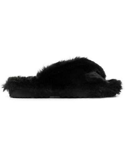 Apparis Biba Faux-fur Slippers - Black