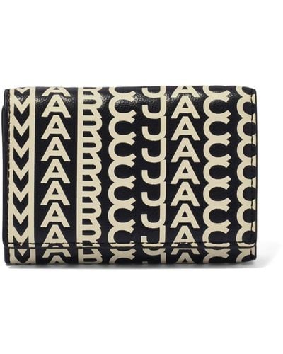 Marc Jacobs The Monogram Medium Tri-fold Wallet - Black