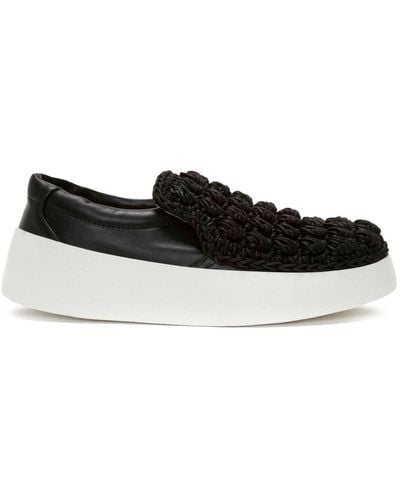 JW Anderson Popcorn Leather Trainers - Black