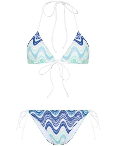 Mc2 Saint Barth Leah Virgo Triangle Bikini - Blue