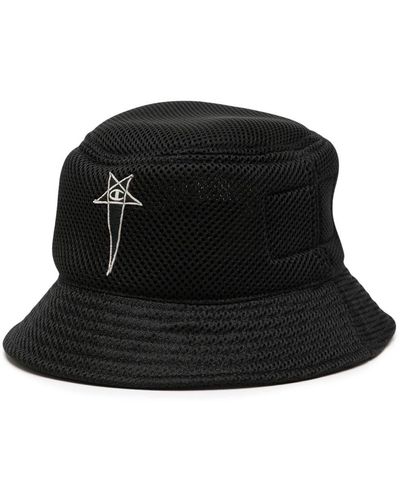 Rick Owens X Champion Logo-embroidered Mesh Bucket Hat - Black