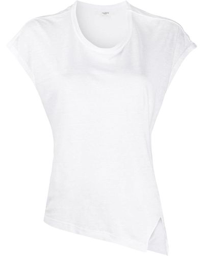 Isabel Marant Camiseta con dobladillo asimétrico - Blanco