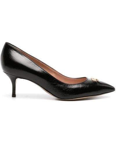 Moschino 60mm Leather Court Shoes - Black
