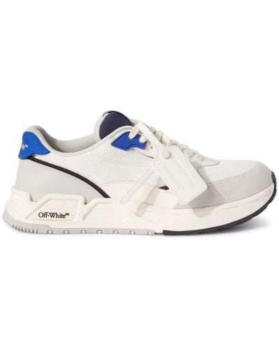 Off-White c/o Virgil Abloh E/Blaue Kick Off Low-Top Sneakers - Weiß