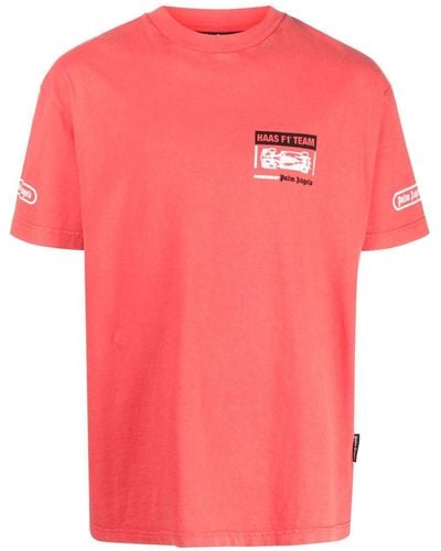 Palm Angels Camiseta F1 Team con motivo Monza de x HAAS - Rosa