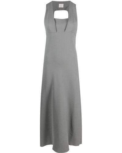 Alysi Sleeveless Open-back Dress - Gray