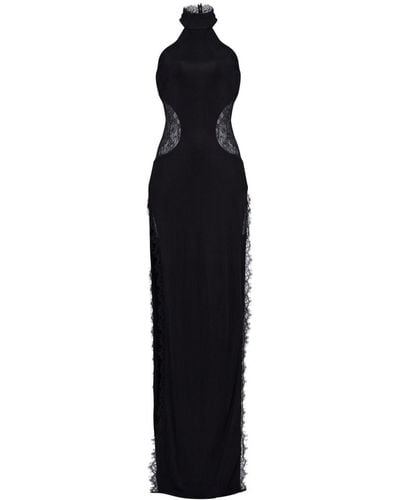 retroféte Rosemary Lace Cut-out Gown - Black