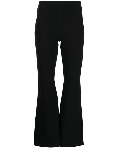 Stella McCartney High-waist Knitted Flared Trousers - Black