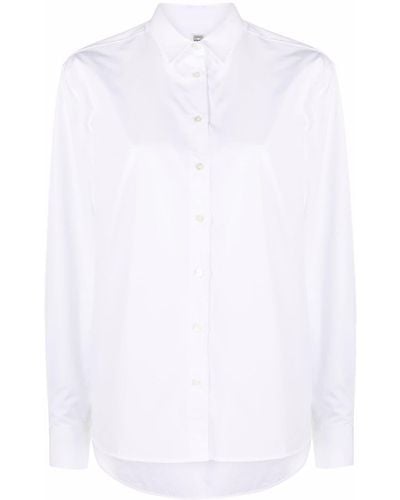 Totême Camicia bianca signature con chiusura nascosta - Bianco