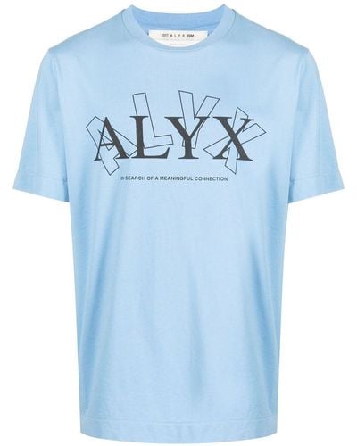 1017 ALYX 9SM Logo-print Short-sleeved T-shirt - Blue