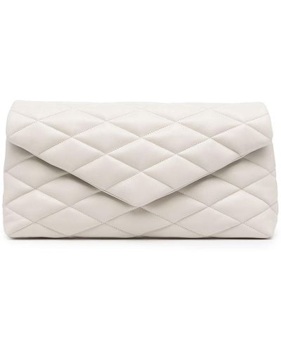 Saint Laurent Pochette Sade Puffer Envelope - Blanc