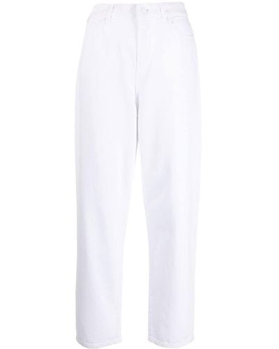 Armani Exchange Straight-leg High-waisted Jeans - White