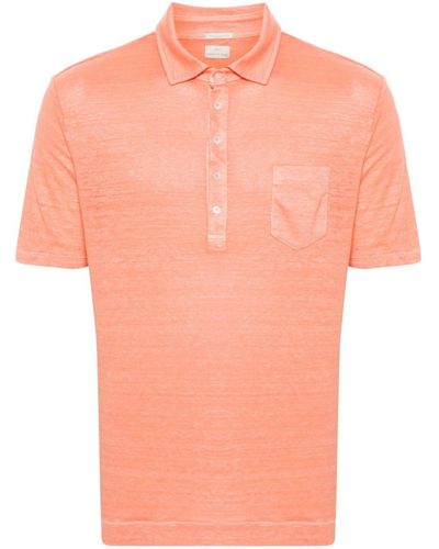 Massimo Alba Filicudi Linen Polo Shirt - Orange
