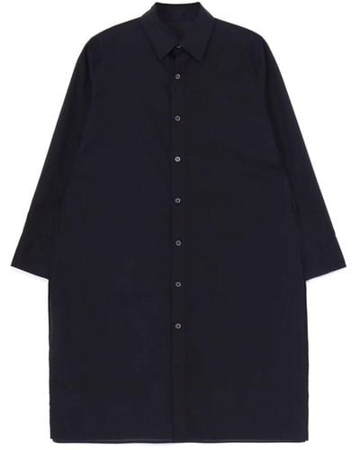 Yohji Yamamoto Layered-design Cotton Shirt - Blue