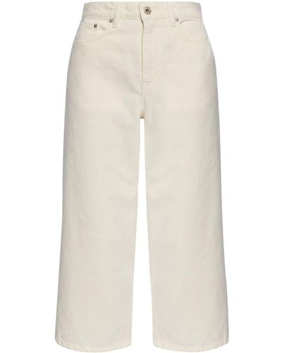 KENZO Jeans Sumire crop a vita alta - Bianco