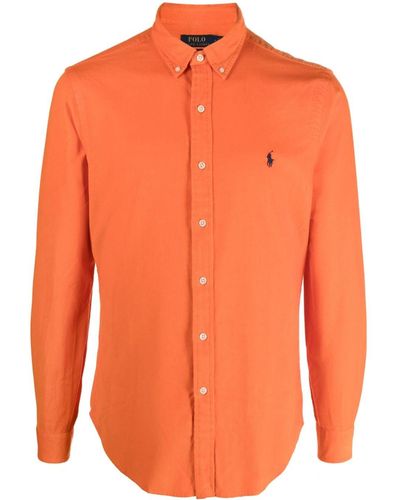 Polo Ralph Lauren Ribfluwelen Overhemd - Oranje