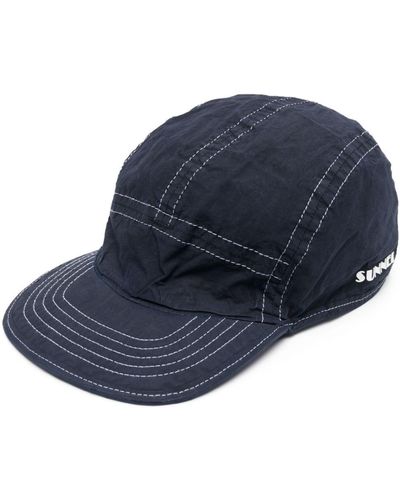 Sunnei Cappello da baseball con cuciture a contrasto - Blu
