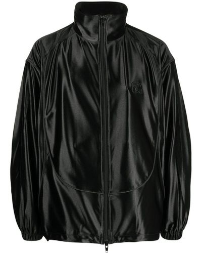 Alexander Wang Logo-embossed Track Jacket - Black