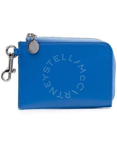 Stella McCartney Portefeuille à logo Stella - Bleu
