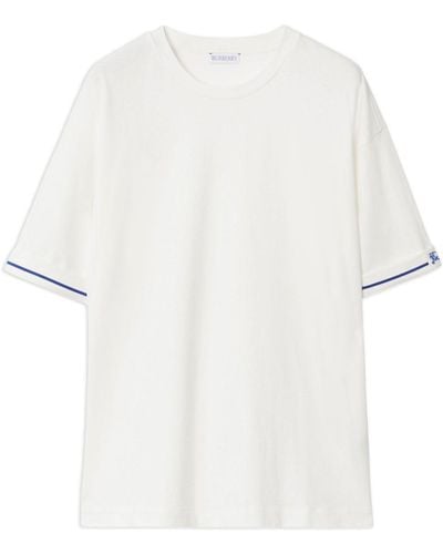 Burberry T-Shirt aus Baumwolle - Weiß