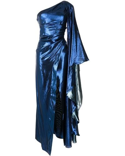 SemSem One Shoulder Kaftan Dress - Blue