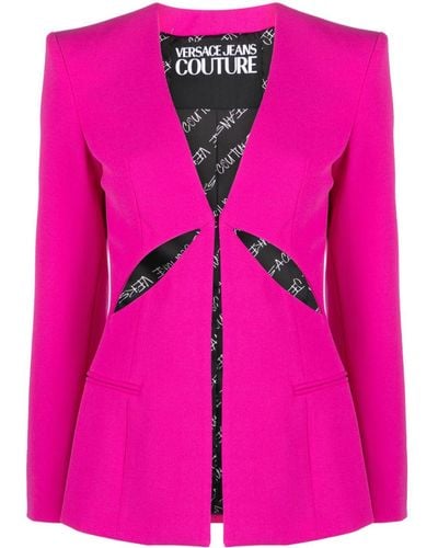 Versace Jeans Couture Slashed Single-breasted Blazer - Pink