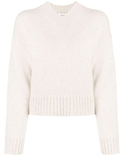 Pringle of Scotland V-neck Cashmere Sweater - White