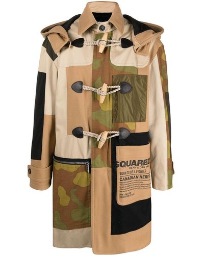 DSquared² Toggle-Fastening Camouflage-print Coat - Multicolor