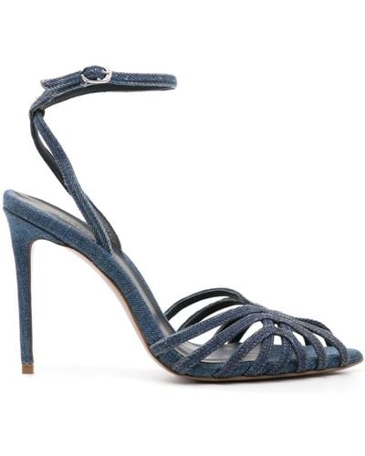 Le Silla Embrace 110mm Denim Sandals - Blue