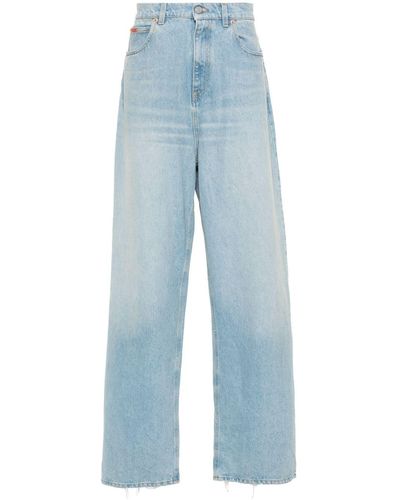 Martine Rose Distressed Straight Jeans - Blue