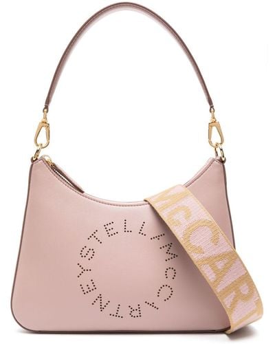 Stella McCartney Kleine Schultertasche mit Logo - Pink