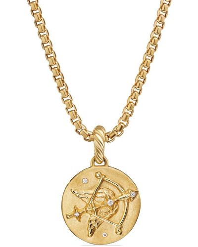 David Yurman Pendente Sagittarius in oro giallo 18kt con diamanti - Metallizzato