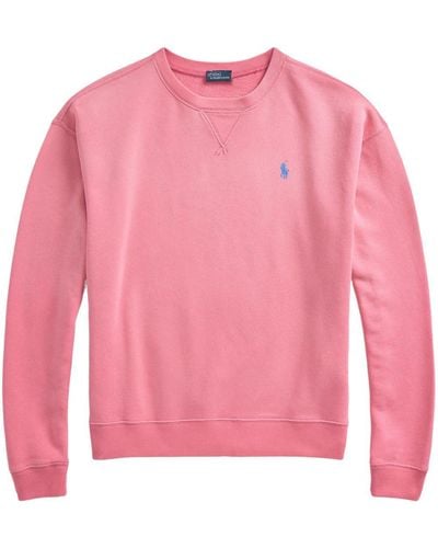 Polo Ralph Lauren Polo Pony-embroidery Cotton Sweatshirt - Pink