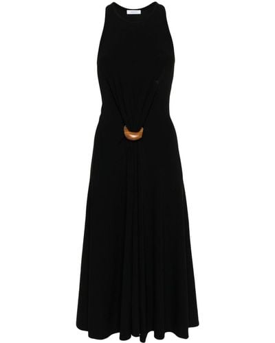Ferragamo Kleid mit Holzschnalle - Schwarz