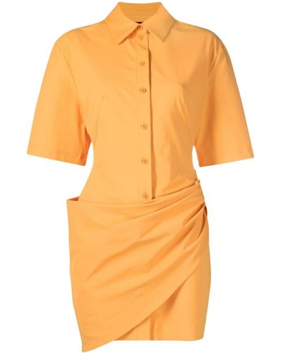Jacquemus Le Raphiaコレクション La Robe Camisa ミニドレス - オレンジ