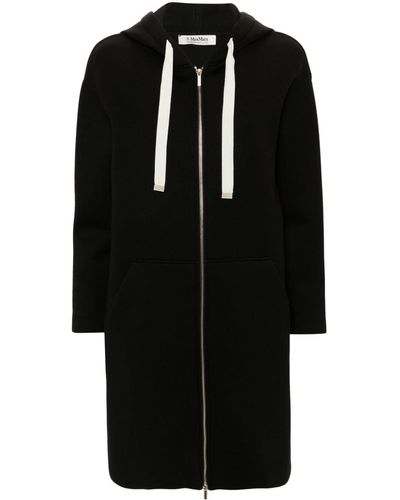 Max Mara Zurca Hooded Coat - Black