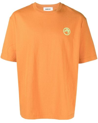 Ambush Logo-print Crew-neck T-shirt - Orange