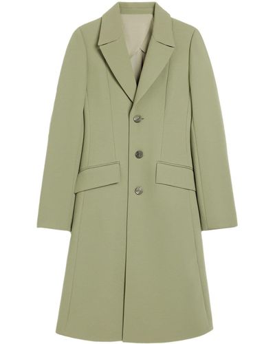 Ami Paris Single-breasted Wool Coat - Green