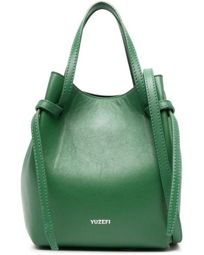 Yuzefi Large Mochi Leather Tote Bag - Green