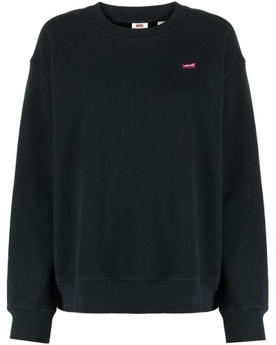 Levi's Logo Embroidered Sweatshirt - Black