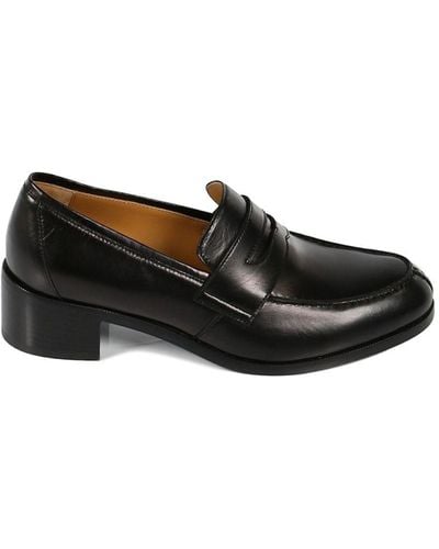 The Row Vera 45mm Leather Loafers - Black