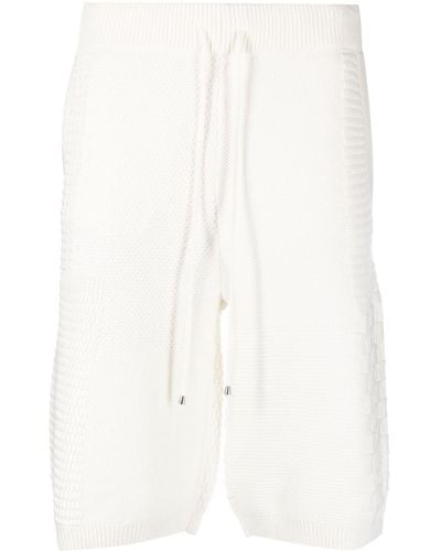 Drole de Monsieur Waffle-knit Bermuda Shorts - White