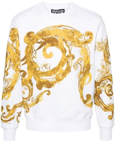 Versace Baroque-print Sweatshirt - Metallic
