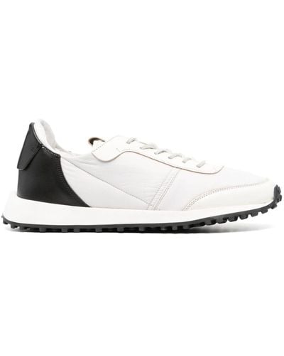 Buttero Two-tone Paneled Sneakers - White