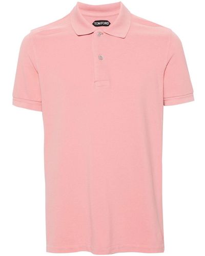 Tom Ford Short-sleeve Cotton Polo Shirt - Pink
