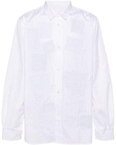 Junya Watanabe Patchwork-detail Cotton Shirt - White