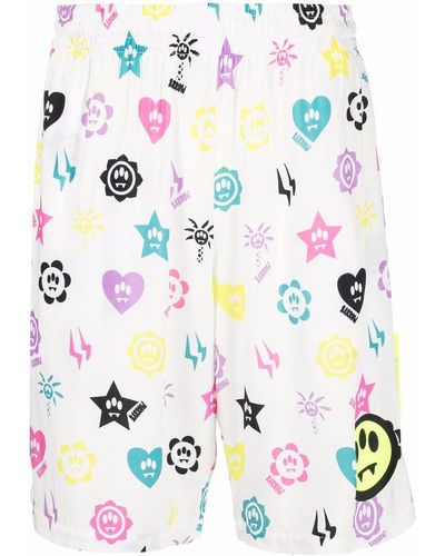 Barrow Graphic-print Pull-on Shorts - White