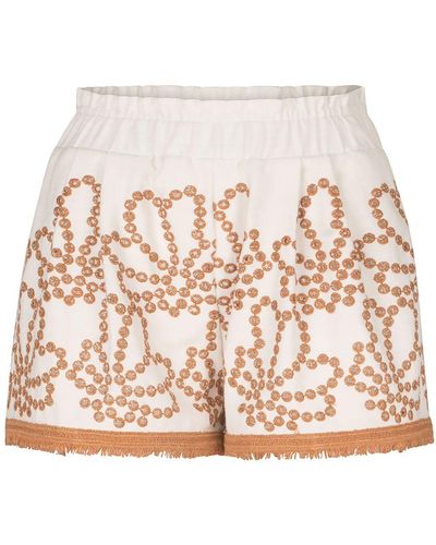 Silvia Tcherassi Giorgio Shorts mit grafischem Print - Natur